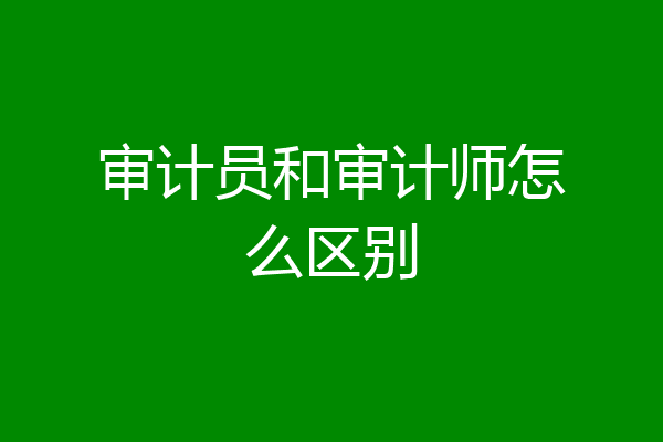 审计员和审计师怎么区别