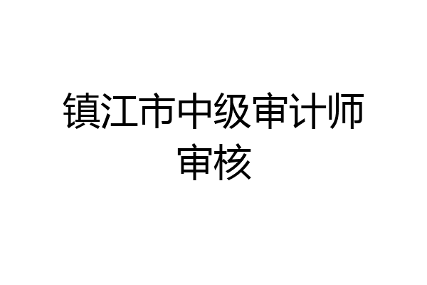 镇江市中级审计师审核