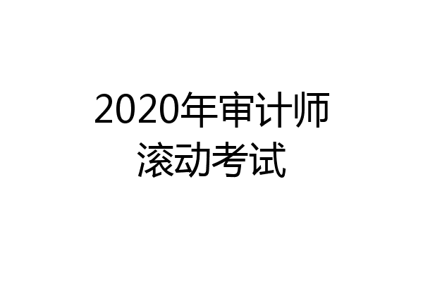 2020年审计师滚动考试