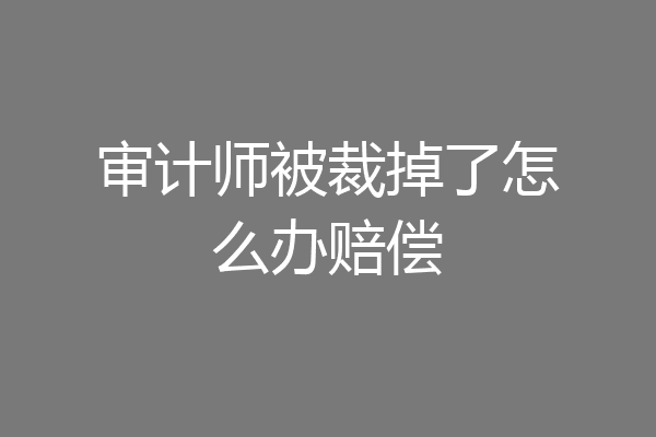 审计师被裁掉了怎么办赔偿