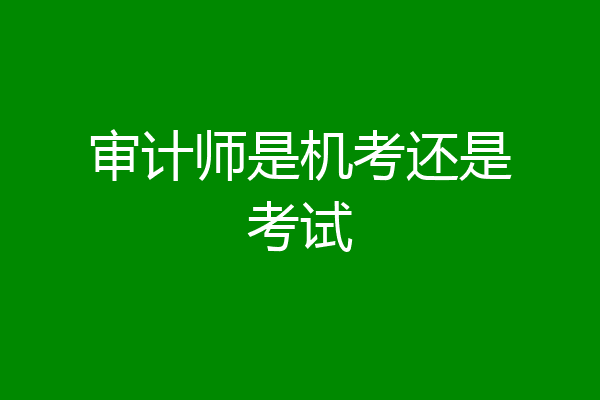审计师是机考还是考试