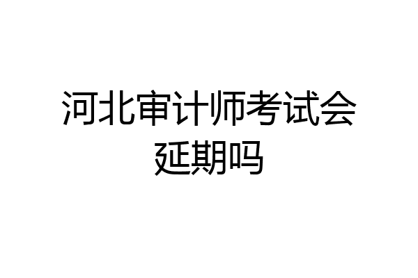 河北审计师考试会延期吗