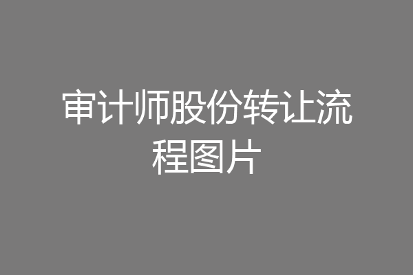 审计师股份转让流程图片