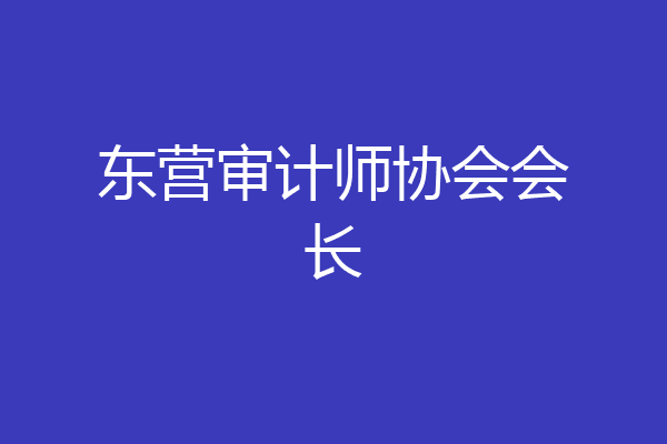 东营审计师协会会长
