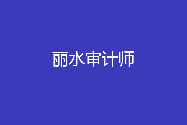 丽水审计师