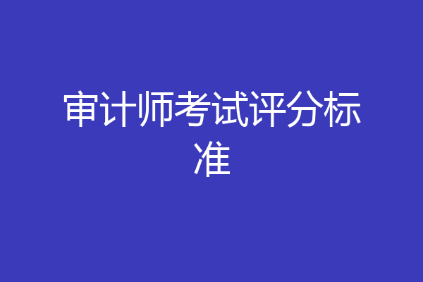 审计师考试评分标准