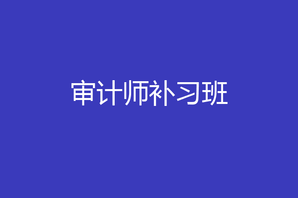 审计师补习班