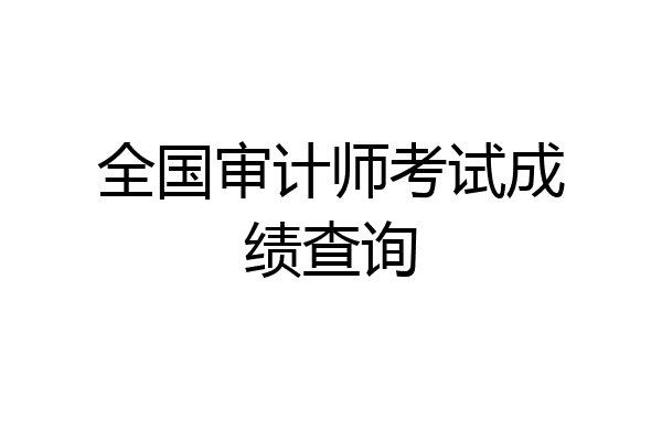 全国审计师考试成绩查询