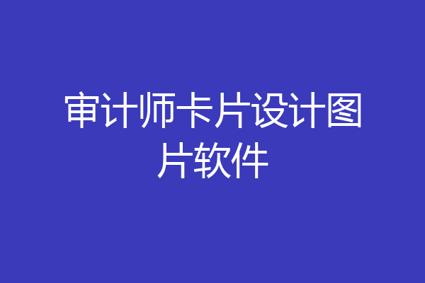 审计师卡片设计图片软件