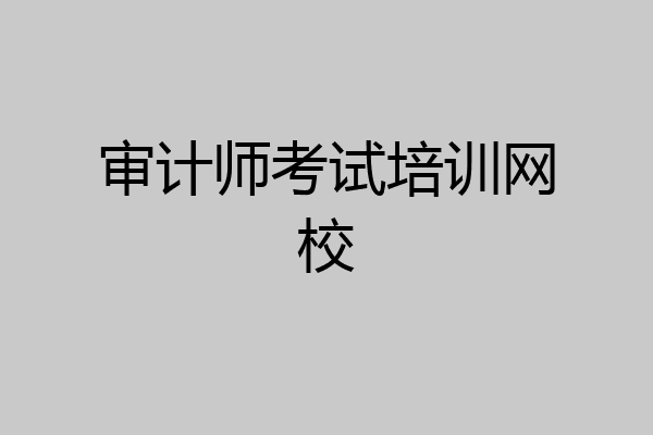 审计师考试培训网校