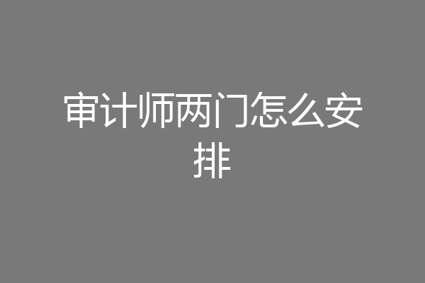 审计师两门怎么安排