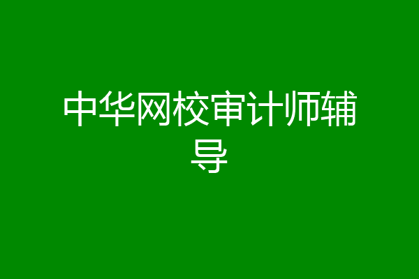 中华网校审计师辅导