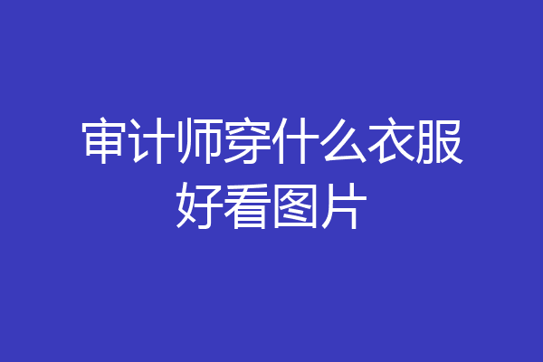 审计师穿什么衣服好看图片