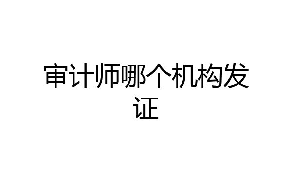 审计师哪个机构发证