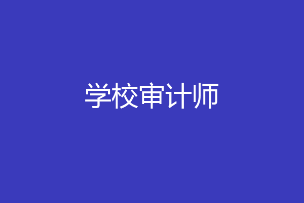 学校审计师