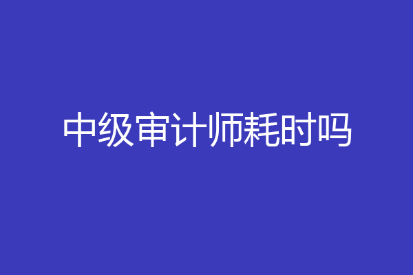 中级审计师耗时吗