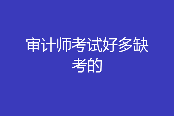 审计师考试好多缺考的