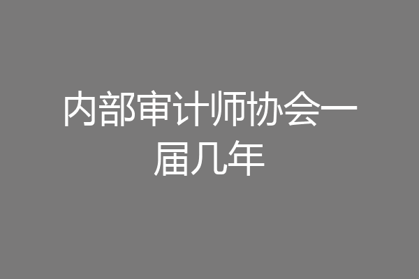 内部审计师协会一届几年