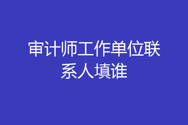 审计师工作单位联系人填谁