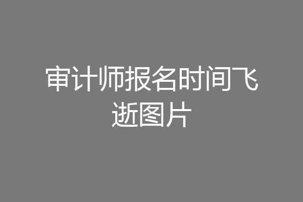 审计师报名时间飞逝图片