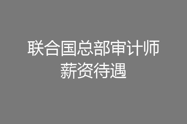 联合国总部审计师薪资待遇