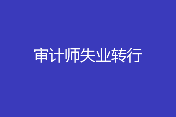 审计师失业转行