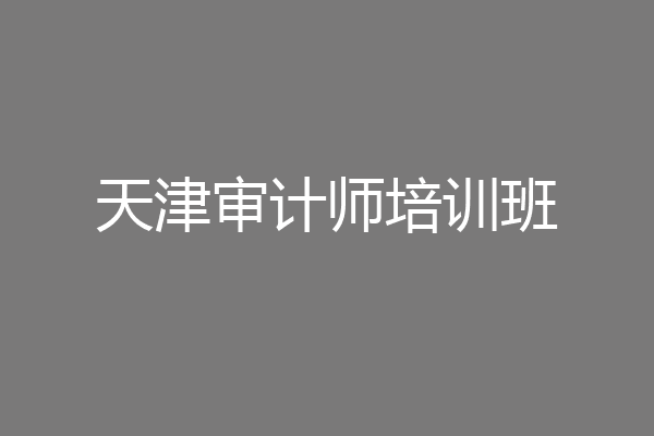 天津审计师培训班