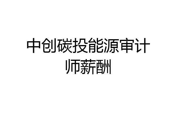 中创碳投能源审计师薪酬