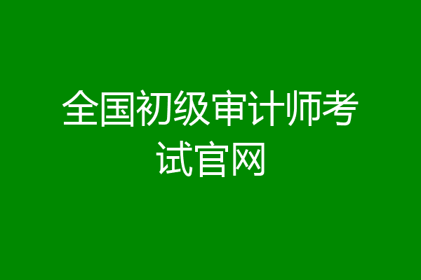 全国初级审计师考试官网