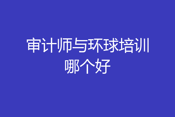 审计师与环球培训哪个好