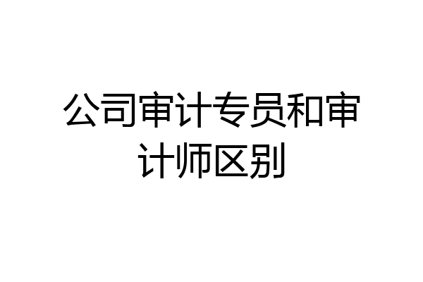公司审计专员和审计师区别