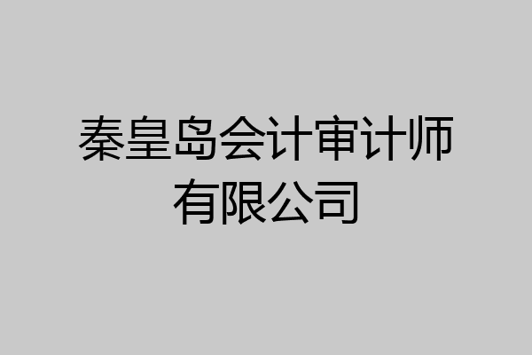 秦皇岛会计审计师有限公司