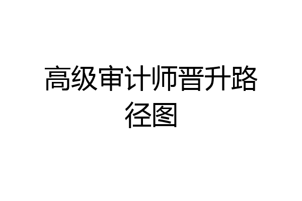 高级审计师晋升路径图
