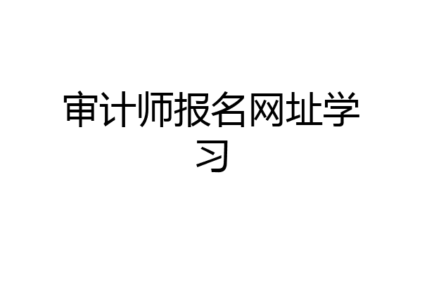 审计师报名网址学习