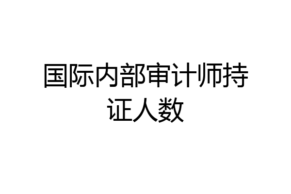 国际内部审计师持证人数