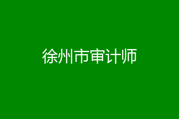 徐州市审计师