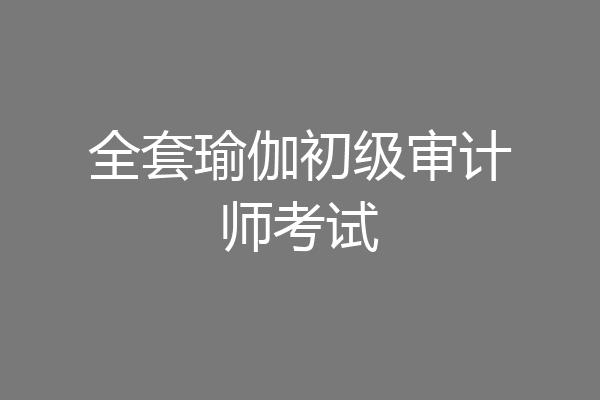全套瑜伽初级审计师考试
