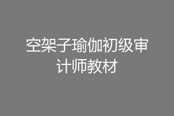 空架子瑜伽初级审计师教材