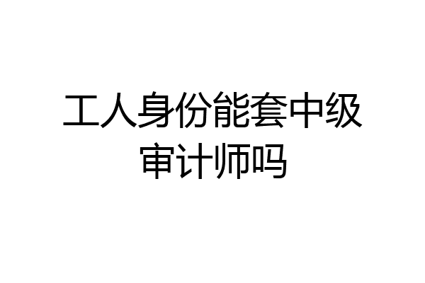 工人身份能套中级审计师吗