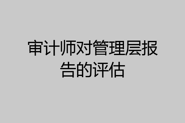 审计师对管理层报告的评估