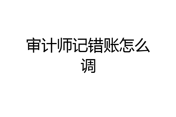 审计师记错账怎么调