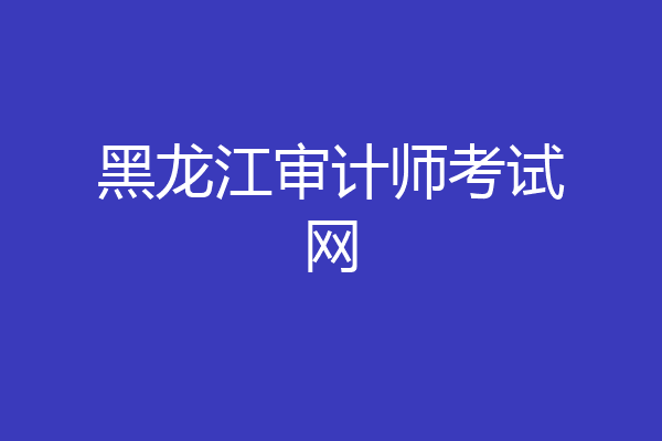 黑龙江审计师考试网