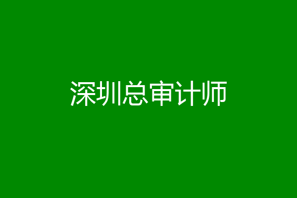 深圳总审计师