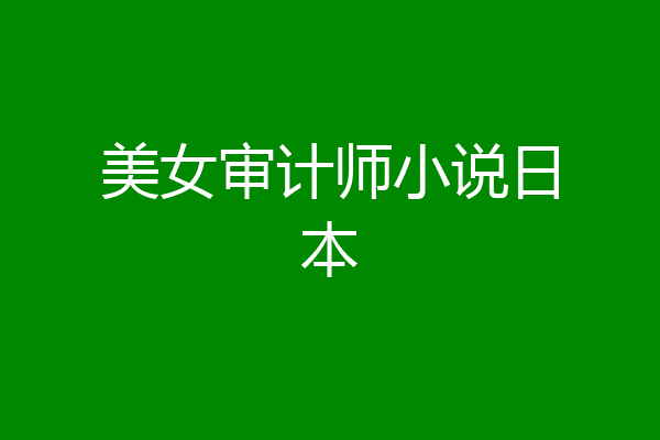 美女审计师小说日本