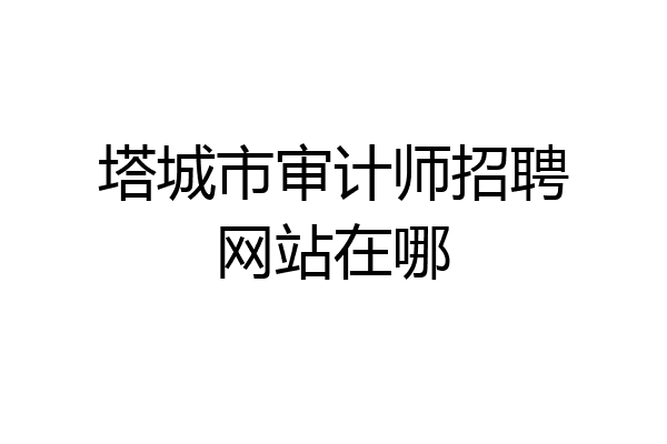 塔城市审计师招聘网站在哪