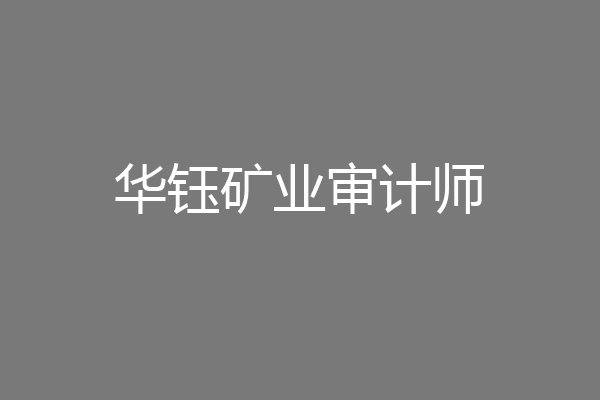 华钰矿业审计师