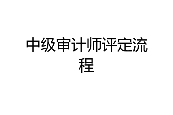 中级审计师评定流程