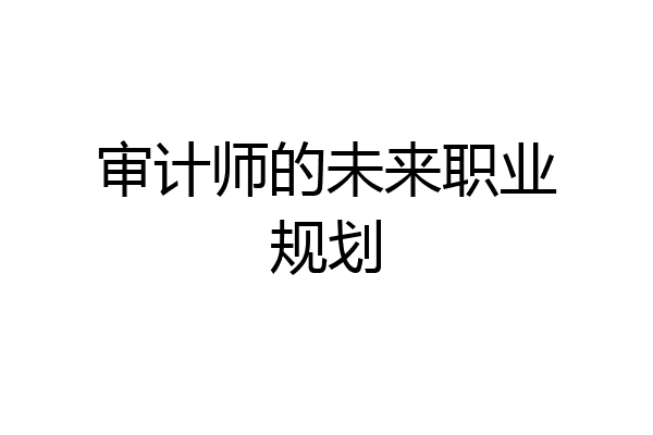 审计师的未来职业规划