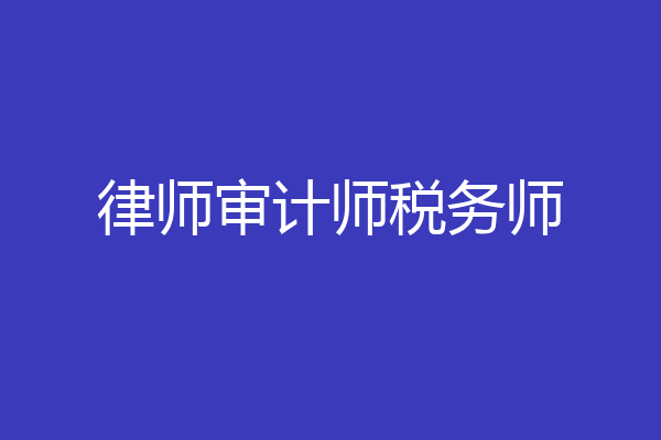 律师审计师税务师