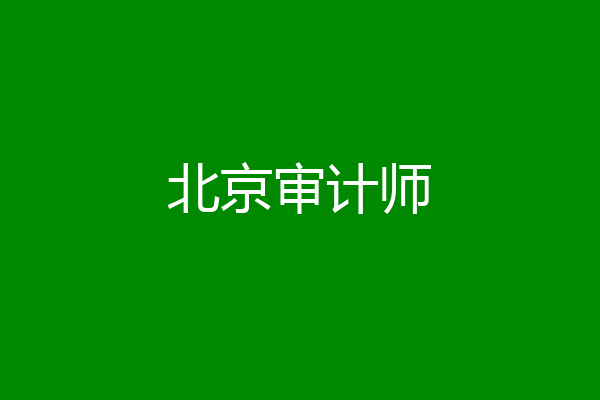 北京审计师